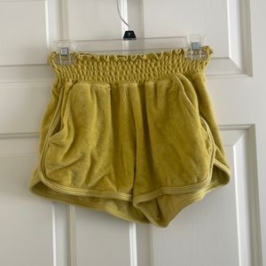 Pam & Gela - Womens Terry Cloth Shirred Shorts